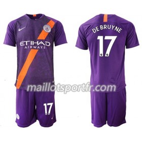 Maillot de Foot Manchester City De Bruyne 17 Enfant Troisieme 2018/19